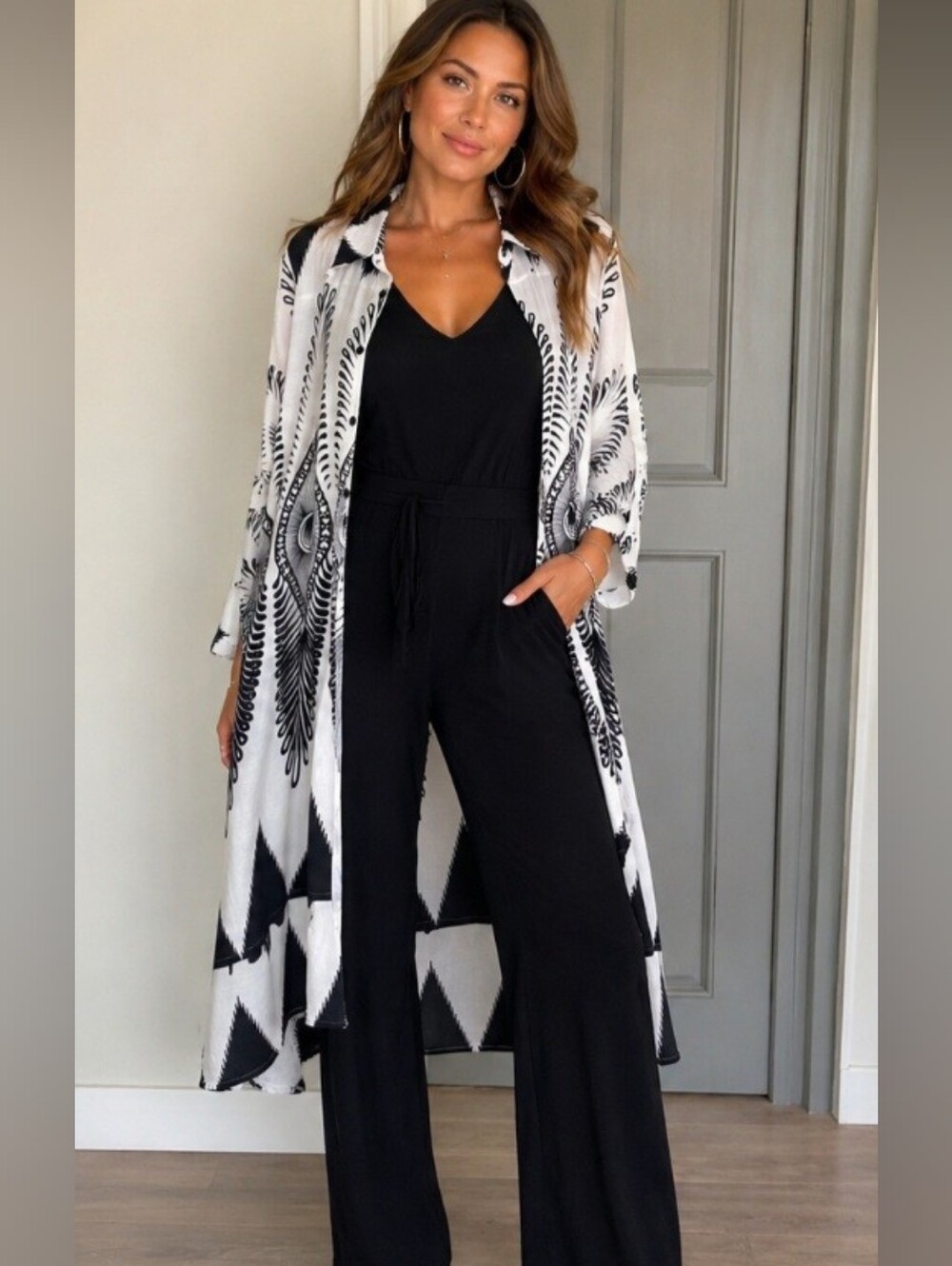 Step In Style Cotton Peacock Dress/Duster Size 2x